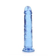 RealRock Crystal Clear Dildo Straight Blue