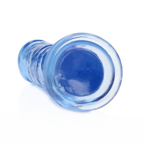 RealRock Crystal Clear Dildo Straight Blue