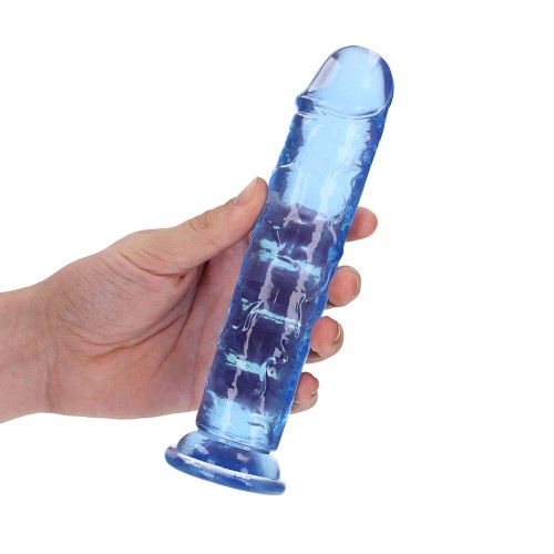 Dildo Recto Transparente RealRock Azul