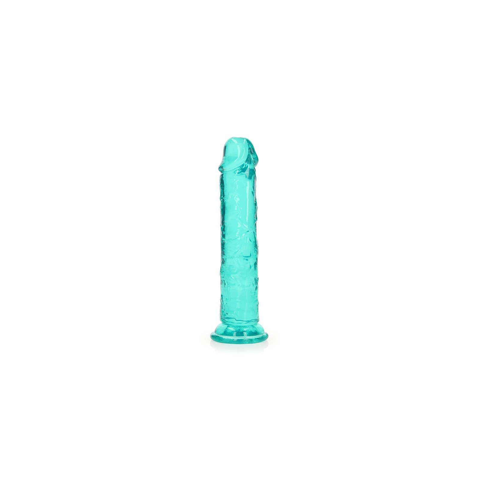 Dildo Cristal Transparente 7 in. Sin Bolas RealRock