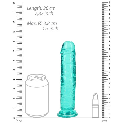 Dildo Cristal Transparente 7 in. Sin Bolas RealRock