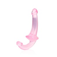 Dildo Strapless Crystal Clear de 6 in. Rosa