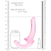 Dildo Strapless Crystal Clear de 6 in. Rosa