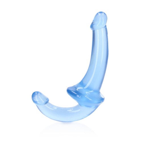 RealRock Dildo Transparente Sin Estribos Azul