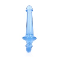 RealRock Crystal Clear Strapless Dildo Blue