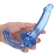 RealRock Crystal Clear Strapless Dildo Blue