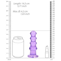 Dildo Curvo RealRock Crystal Clear para Placer Versátil