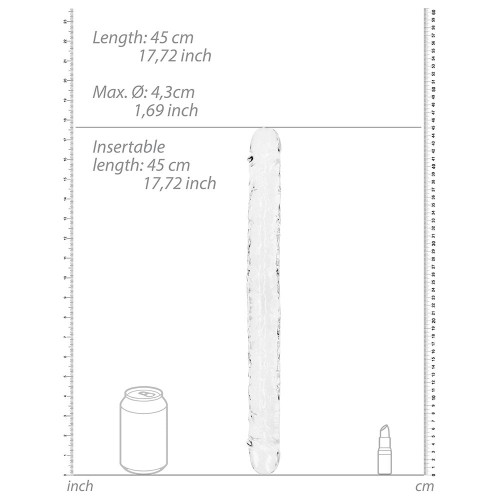 RealRock Crystal Clear Double Dong 18 in.