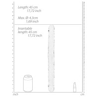 RealRock Crystal Clear Double Dong 18 in.