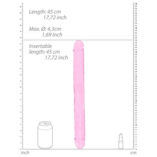 RealRock Crystal Clear 18 Inch Double Dong Dildo