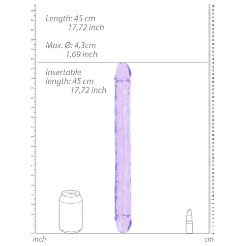 Dildo Doble Transparente RealRock - Placer Premium