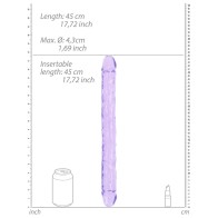 Dildo Doble Transparente RealRock - Placer Premium