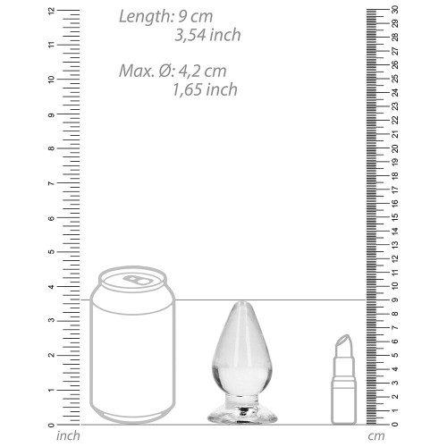 RealRock Crystal Clear 3.5" Anal Plug