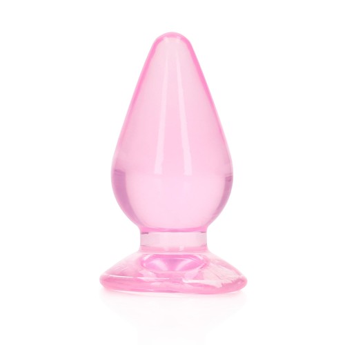 RealRock Crystal Clear 4.5 in. Anal Plug Pink - Premium Anal Toy