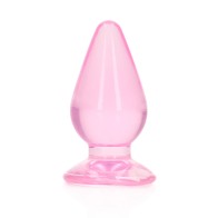 Plug Anal Crystal Clear de 4.5 in Rosa - Juguete Anal Premium