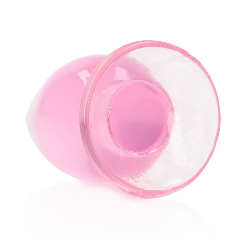 Plug Anal Crystal Clear de 4.5 in Rosa - Juguete Anal Premium