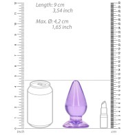 RealRock Crystal Clear Anal Plug Purple