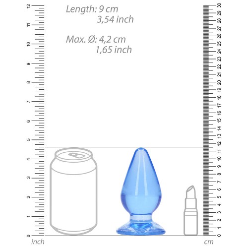 Plug Anal Cristal Claro de 4.5 in. para Placer Visual