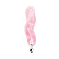 Foxy Tail Light Up Faux Fur Plug - Pink