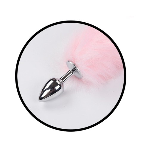 Foxy Tail Light Up Faux Fur Plug - Pink