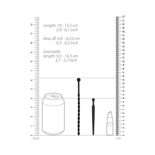 Ouch! Urethral Sounding Beginners Silicone Plug Set - Safe Exploration