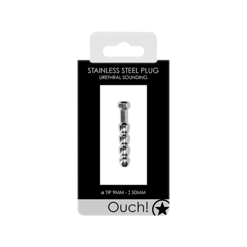 Plug de Sondeo Uretral de Acero Inoxidable Ouch! 9 mm