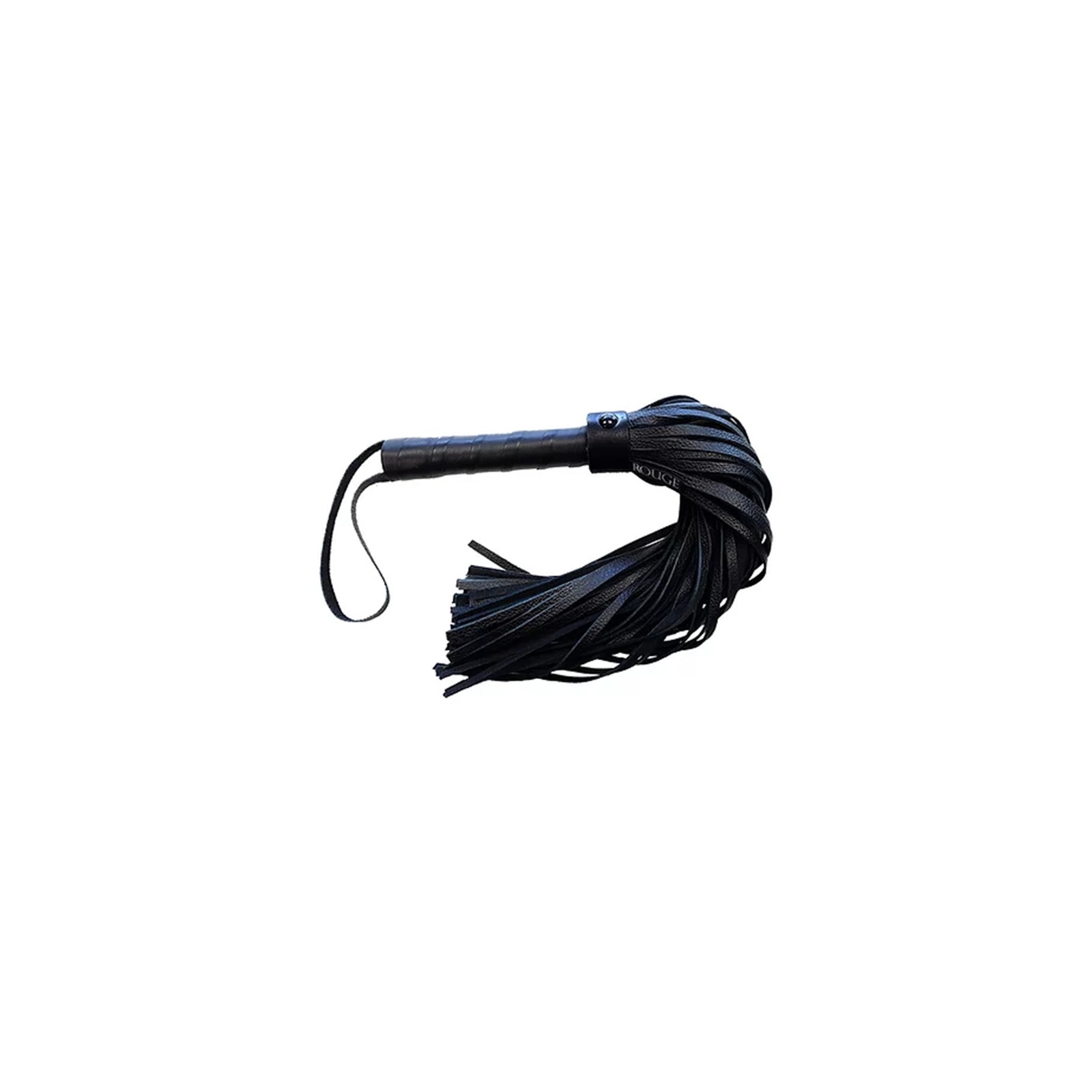 Flogger Largo de Cuero Negro Rouge Accesorio Elegante