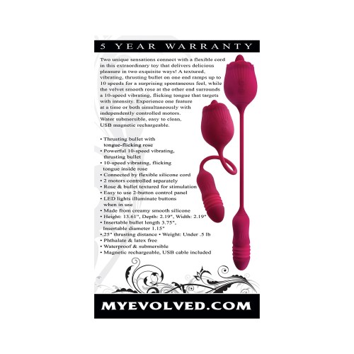 Evolved Wild Rose Rechargeable Dual-Ended Vibrator