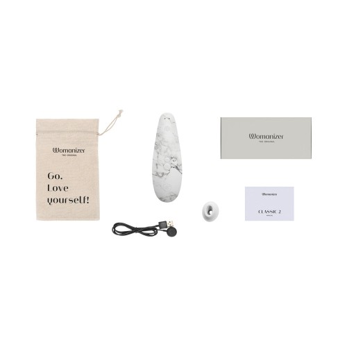 Womanizer x Marilyn Monroe Classic 2 Clitoral Stimulator - White Marble