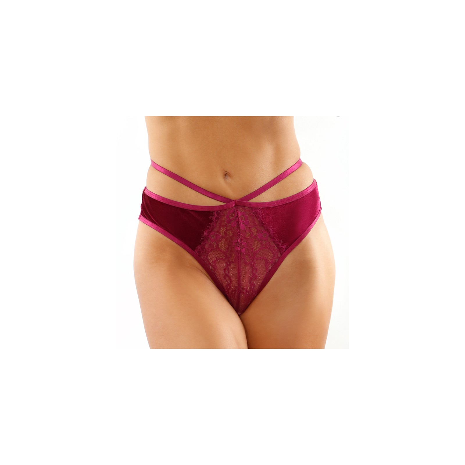 Tanga Corto de Terciopelo Kalina Magenta S/M