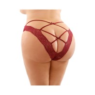 Ivy Lace Bikini Panty with Lattice Cut-Out for Glamorous Look