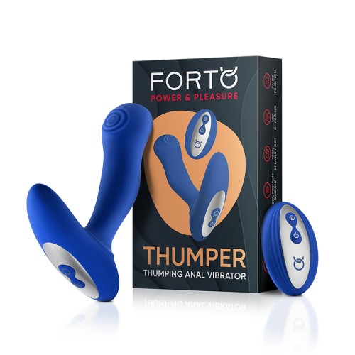 Forto Thumper Remote-Controlled Anal Vibrator Blue