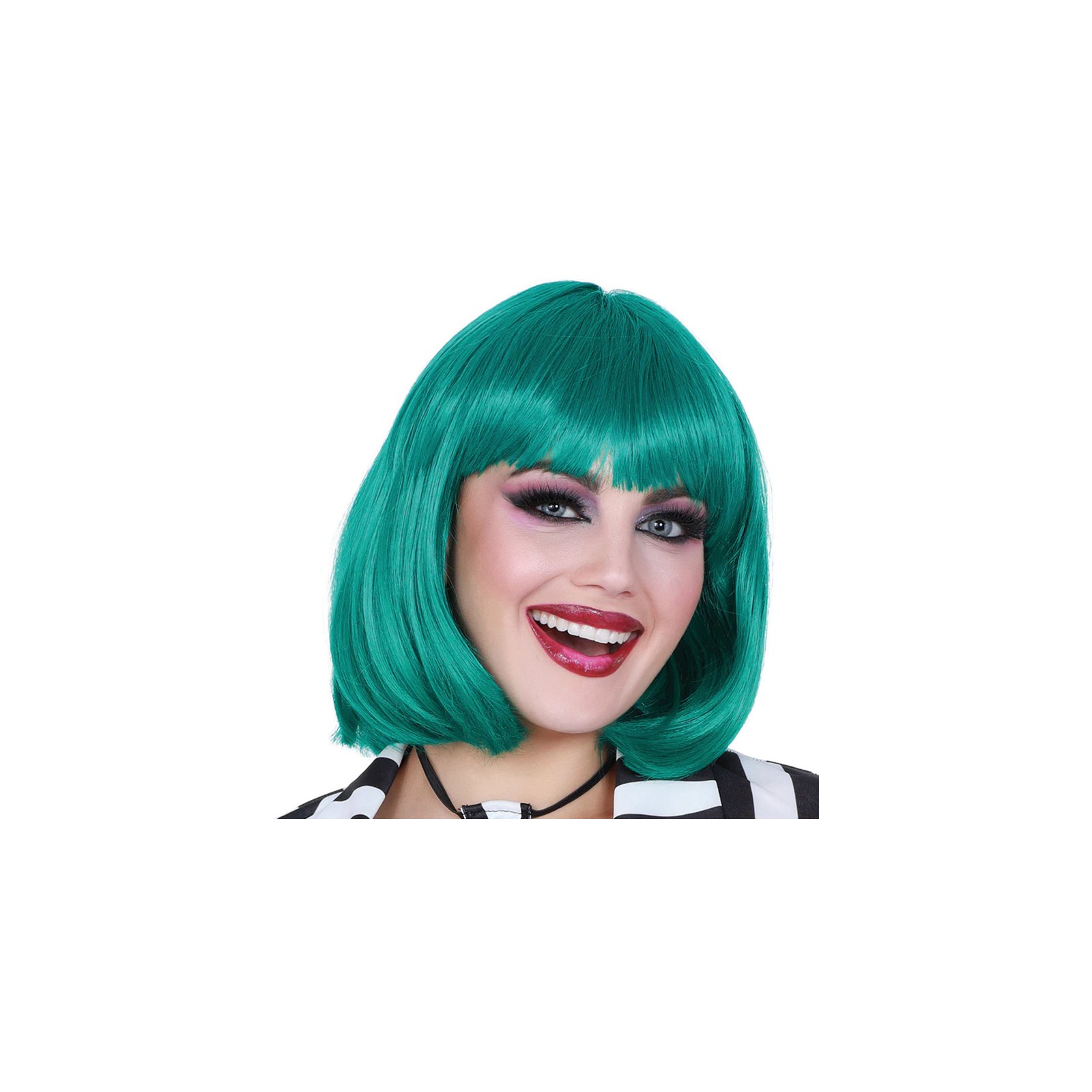 Teal Mid-Length Bob Wig