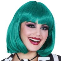 Teal Mid-Length Bob Wig