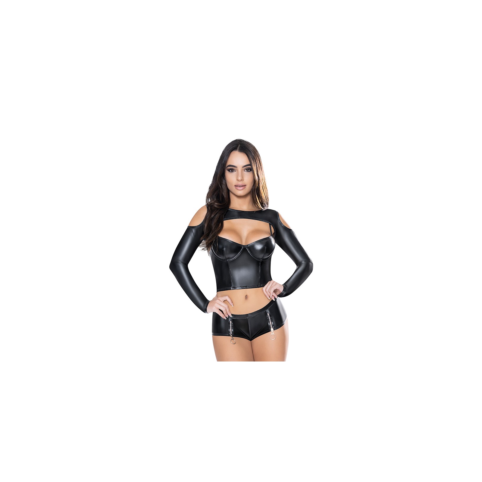 Magic Silk Liquid Onyx Camisole & Shrug Set