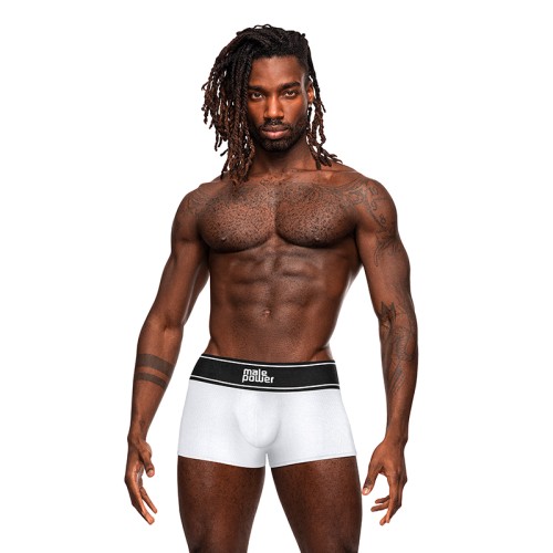 Short Pouch Rib Modal Blanco de Male Power Talla L