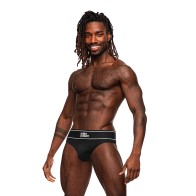 Male Power Bong Thong de Modal Rib Negro L/XL