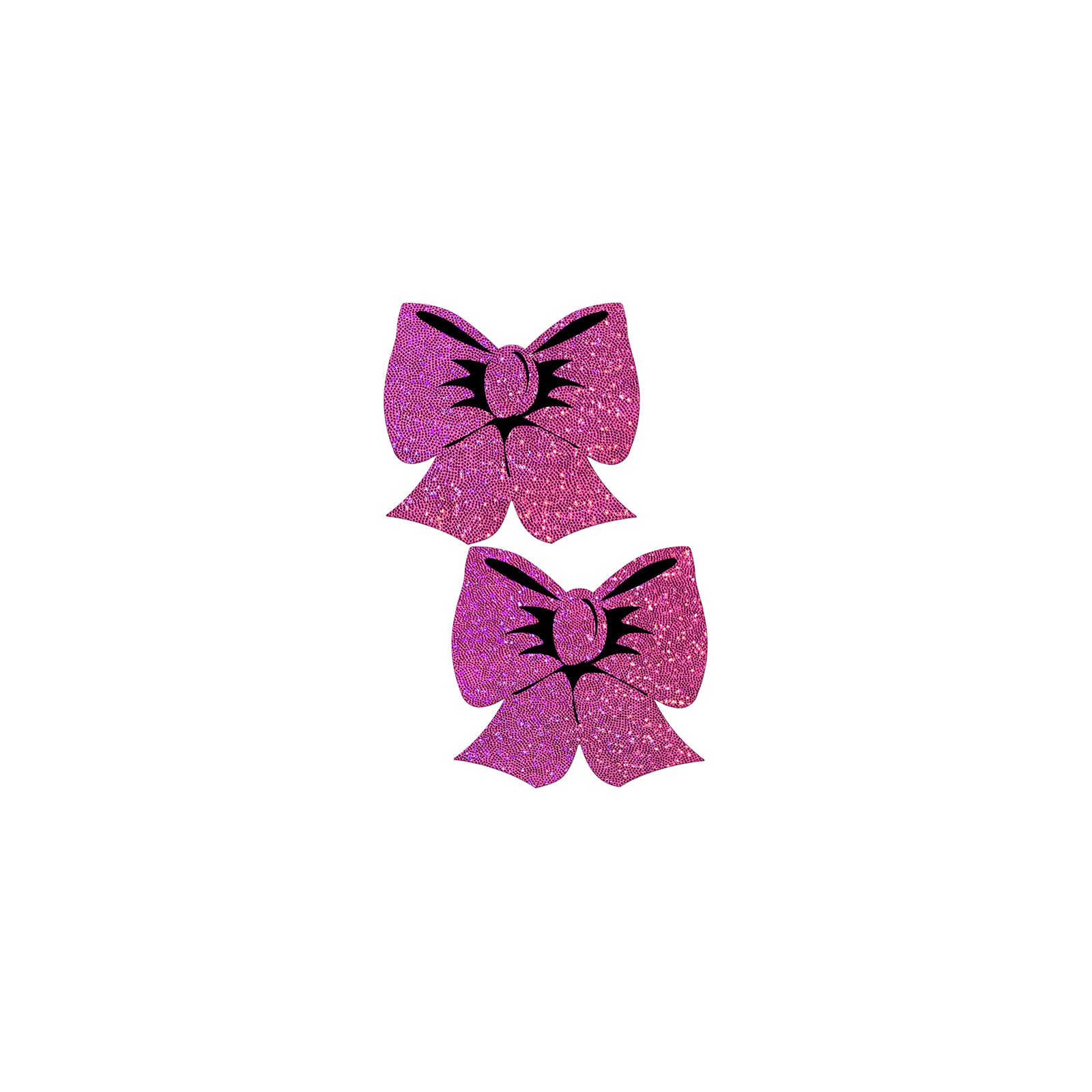 Hot Pink Glitter Bow Nipple Pasties for Daring Outfits