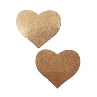 Pastease Liquid Rose Gold Heart Nipple Pasties