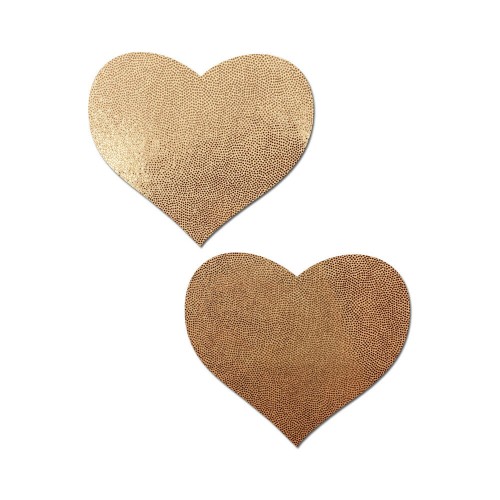 Pastease Liquid Rose Gold Heart Nipple Pasties