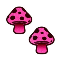 Pastease Mushroom Nipple Pasties - Fun Neon Pink