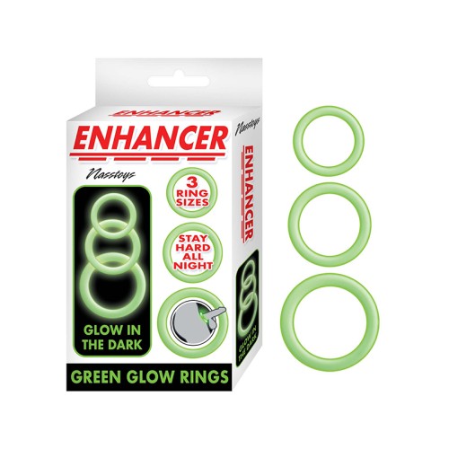 Set de 3 Anillos Optimizadores Verdes Brillantes