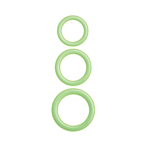 Enhancer Green Glow Rings Set of 3