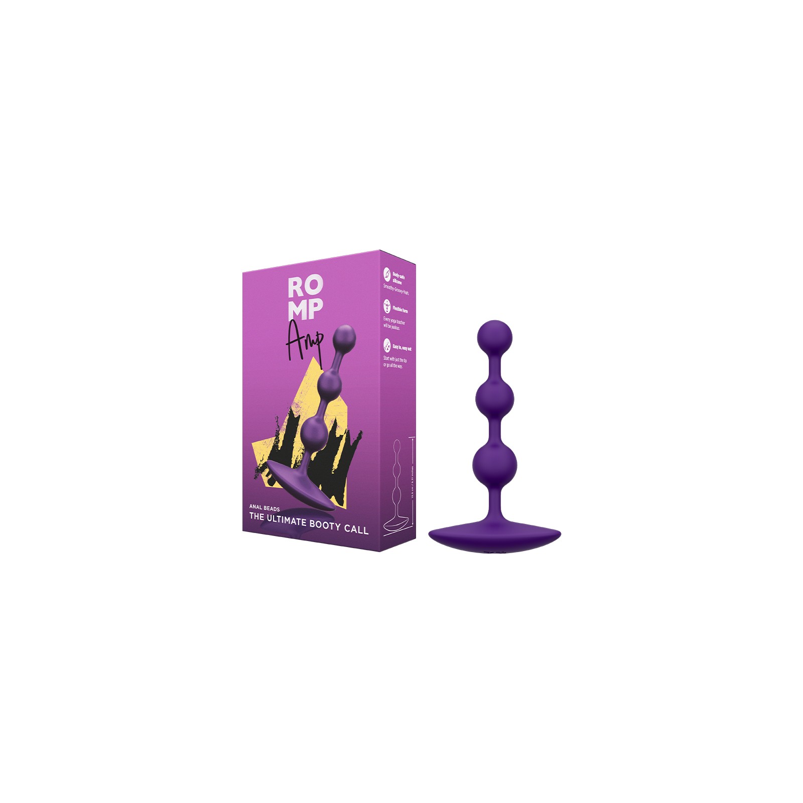 ROMP Amp Dark Purple Silicone Anal Plug