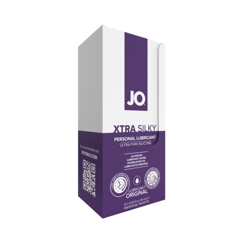 JO Xtra Silky Silicone Lubricant Foils 12-Pack