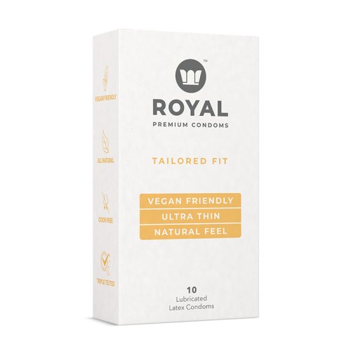 Royal Tailored Fit Vegan Condoms for Safe Pleasure