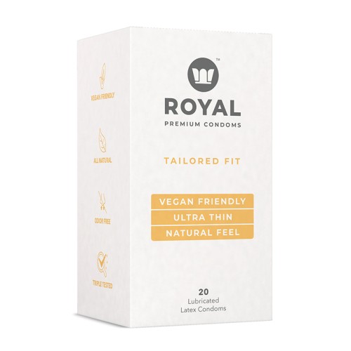 Royal Tailored Fit Vegan Condoms 20-Pack