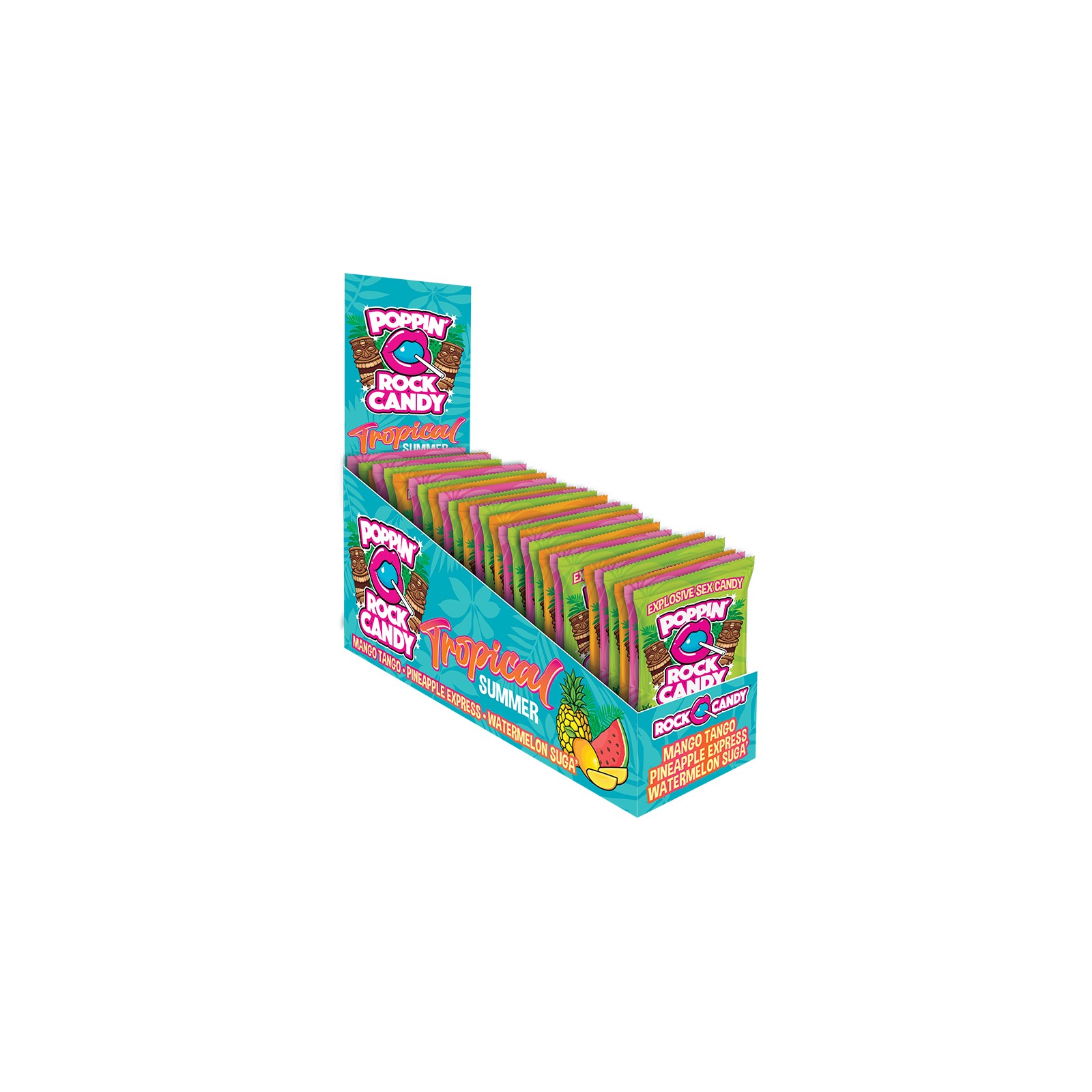 Exhibidor de Dulces Rock Candy Tropical - 36 pcs de Diversión