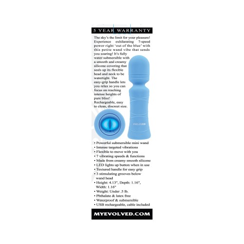 Evolved Out Of The Blue Rechargeable Silicone Wand