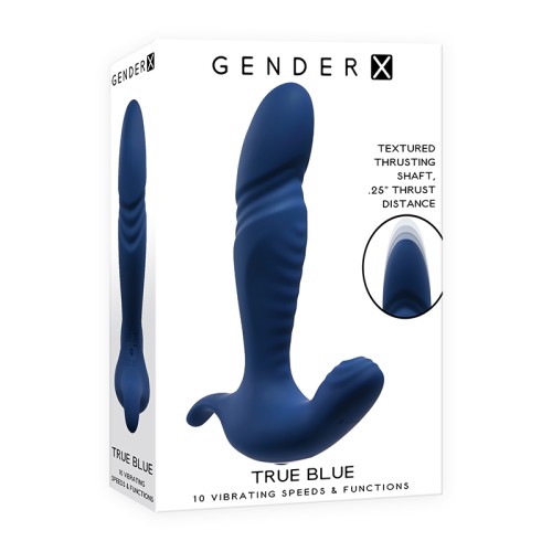 Gender X True Blue Thrusting Vibrator